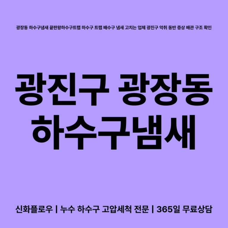 광진구 광장동 하수구냄새 대표 이미지