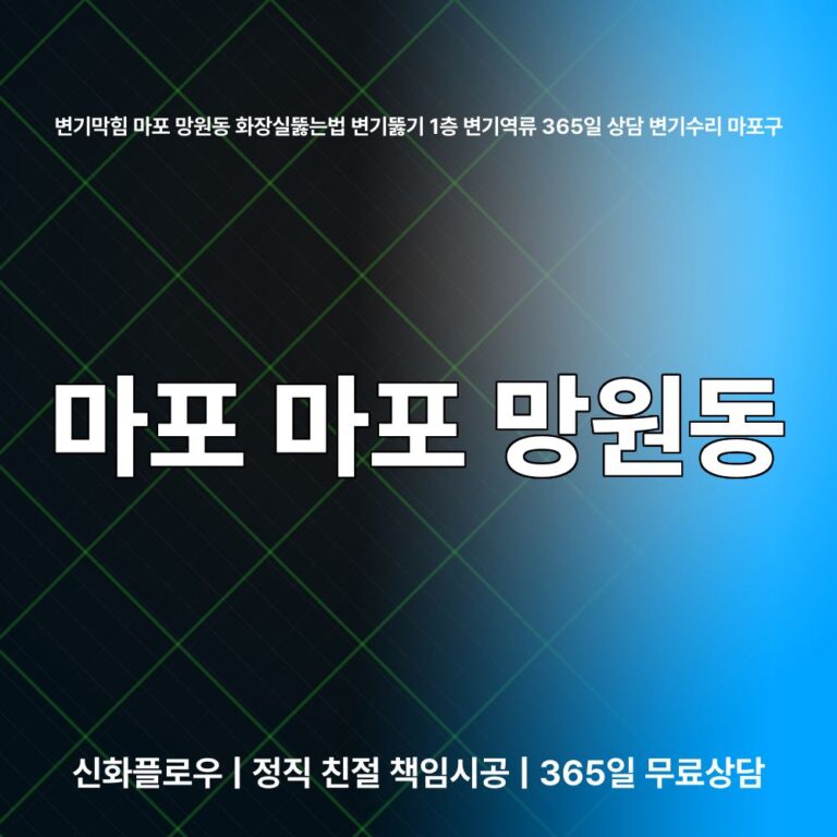 마포 마포 망원동 변기막힘 대표 이미지