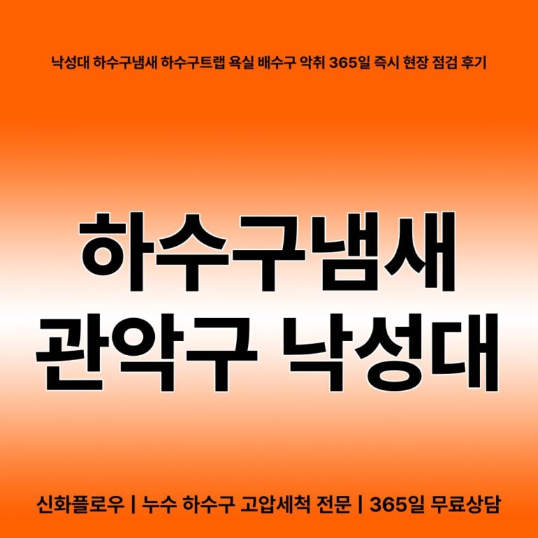 관악구 낙성대 하수구냄새 대표 이미지