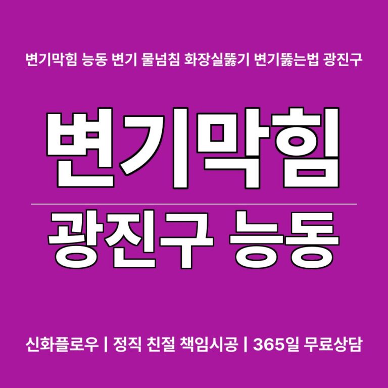 광진구 능동 변기막힘 대표 이미지