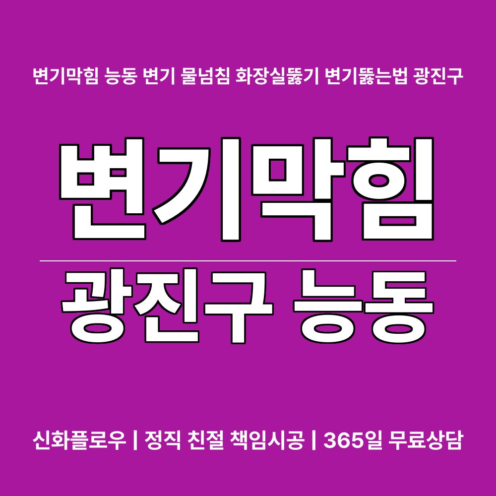 광진구 능동 변기막힘 대표 이미지