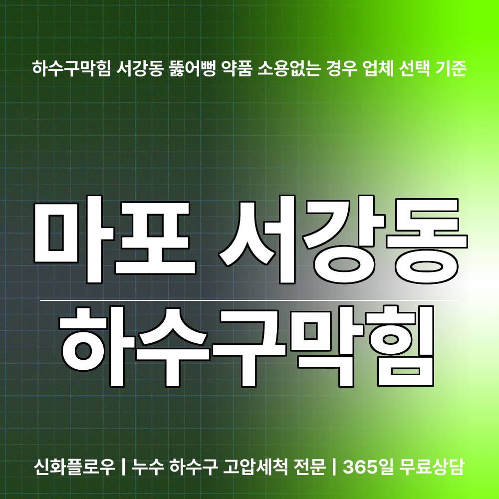 마포 서강동 하수구막힘 대표 이미지