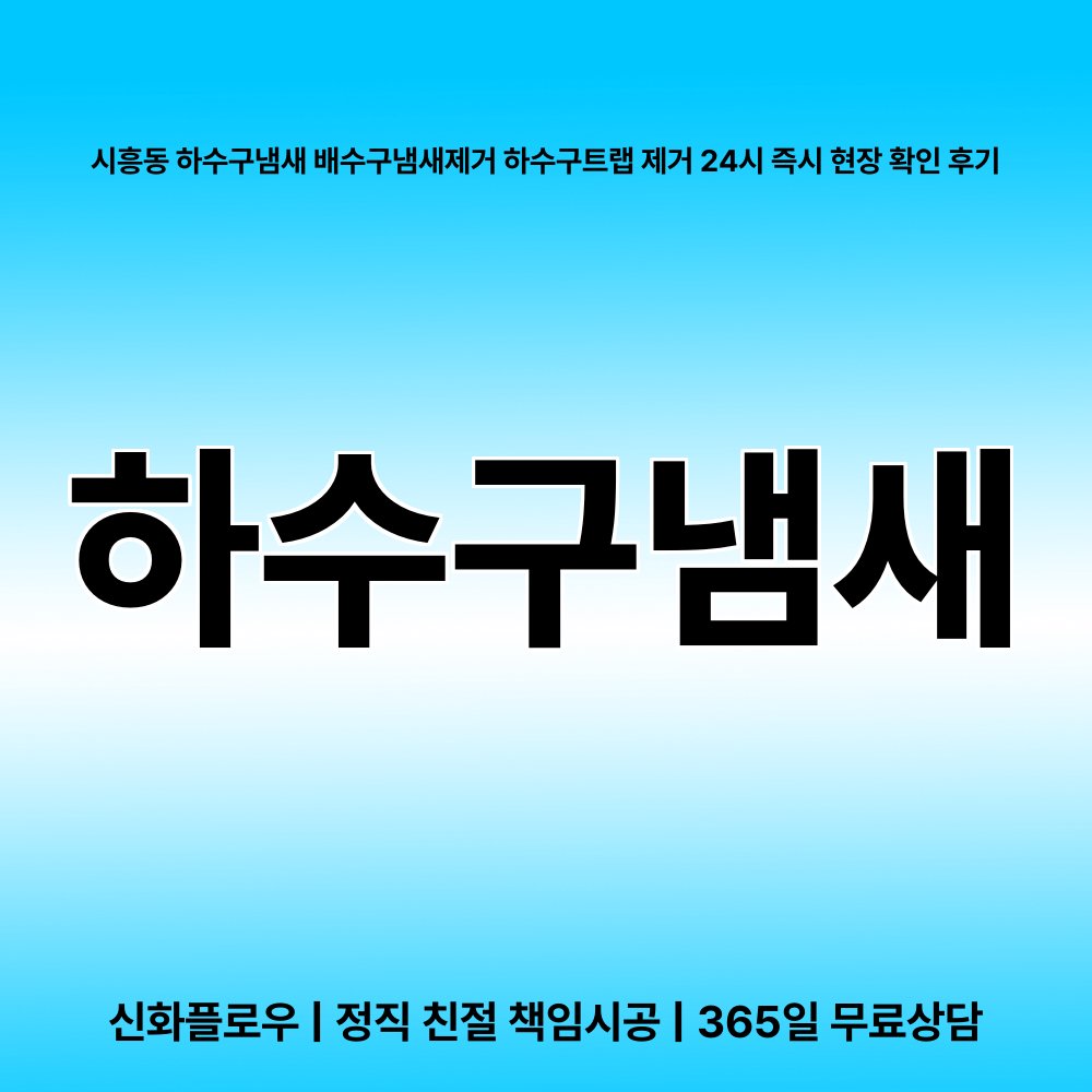금천구 시흥동 하수구냄새 대표 이미지