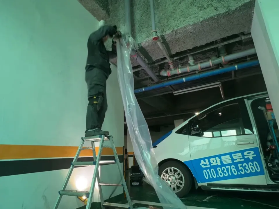 횡주관 고압세척 기름슬러지 제거